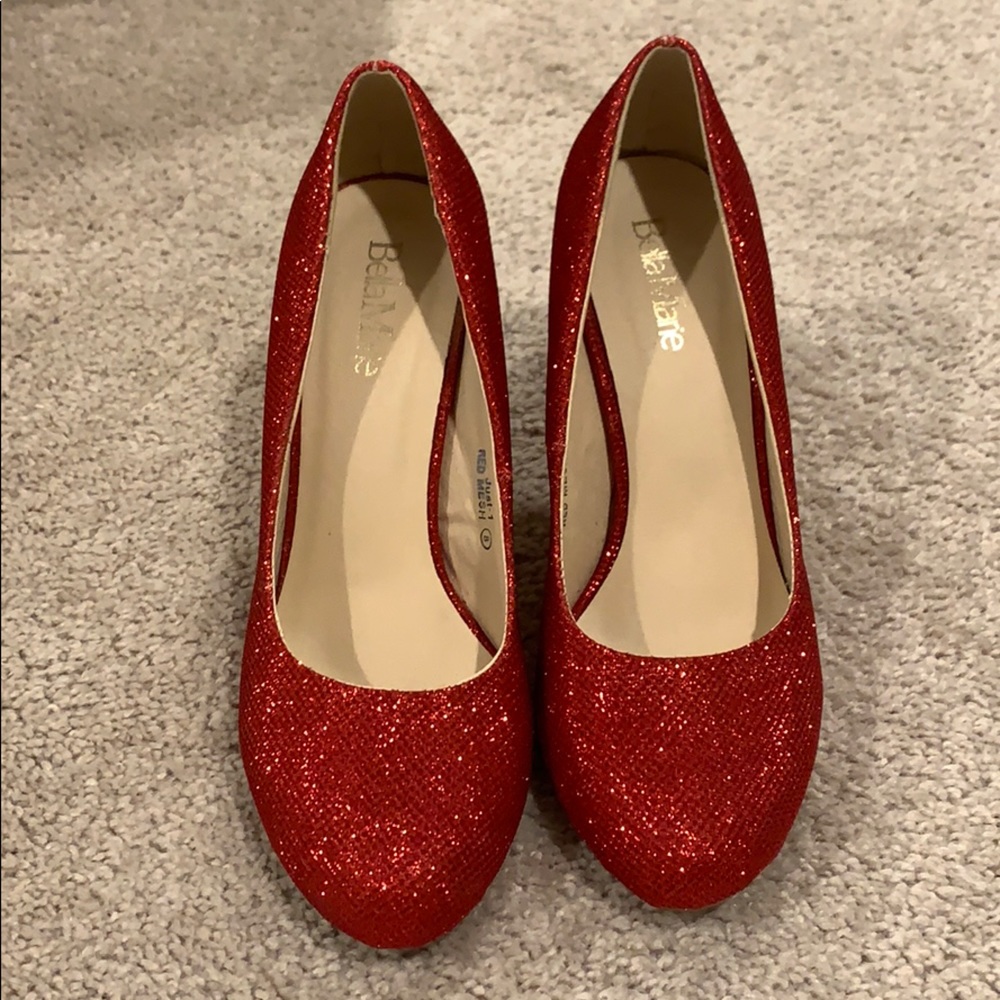 Bella Marie Sparkly red heels